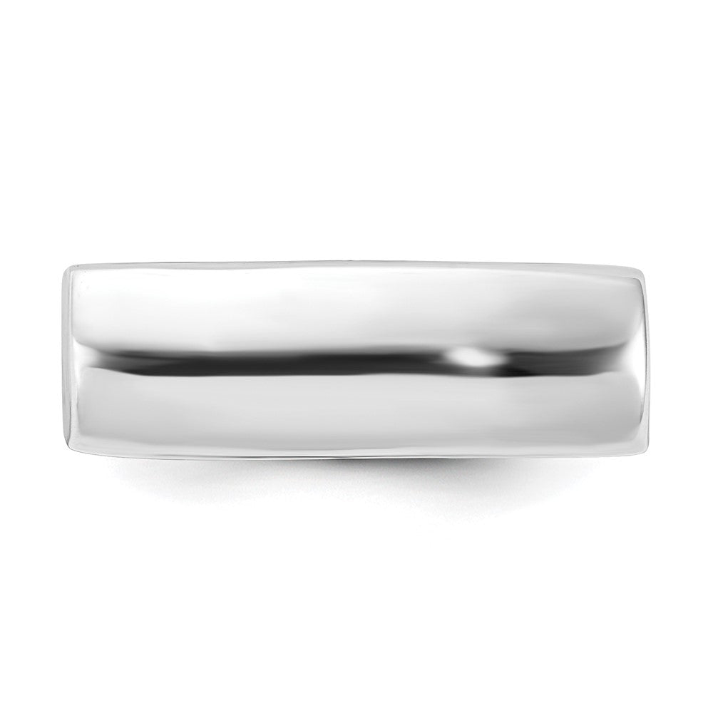 Sterlingsilber Poliert Quadratisch Gewölbt Ring