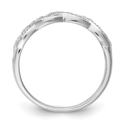 Sterlingsilber Rhodiniert Diamant Ring