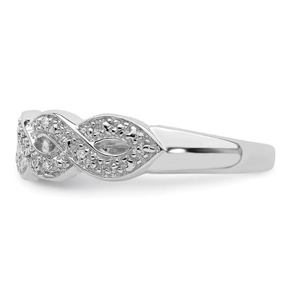 Sterlingsilber Rhodiniert Diamant Ring