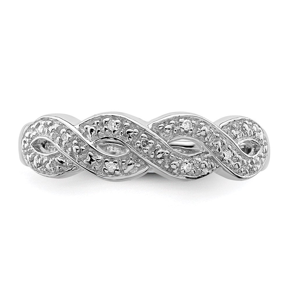 Sterlingsilber Rhodiniert Diamant Ring