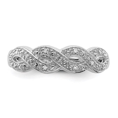 Sterlingsilber Rhodiniert Diamant Ring