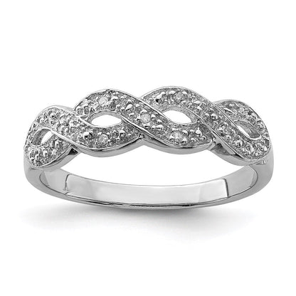 Sterlingsilber Rhodiniert Diamant Ring
