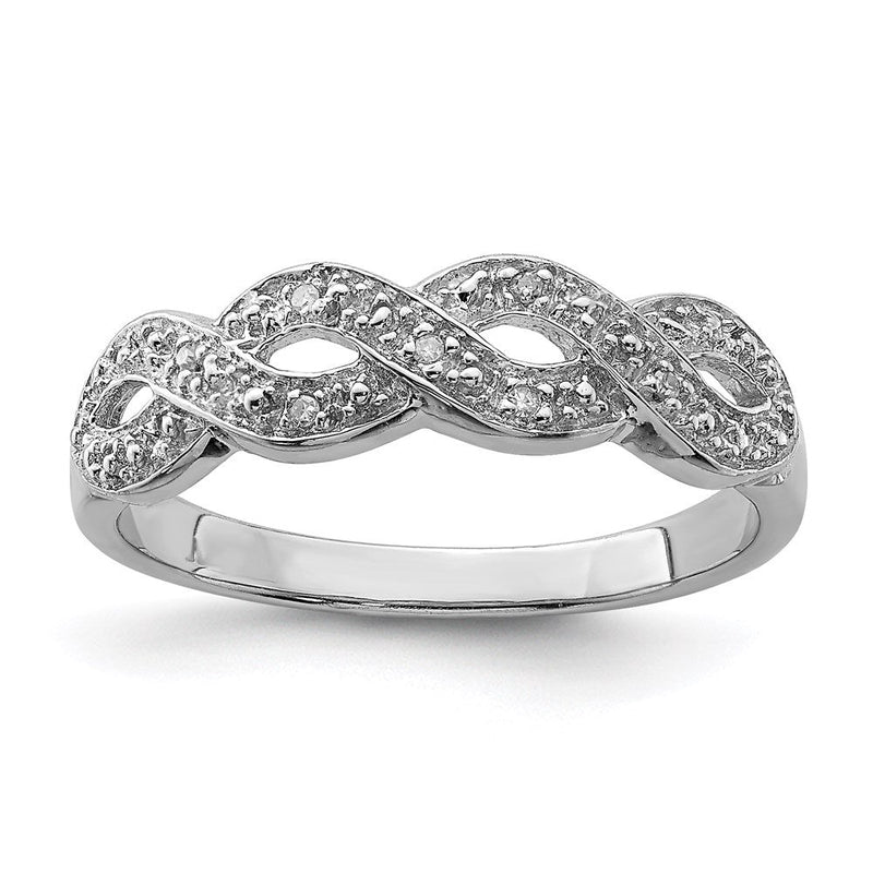 Sterlingsilber Rhodiniert Diamant Ring