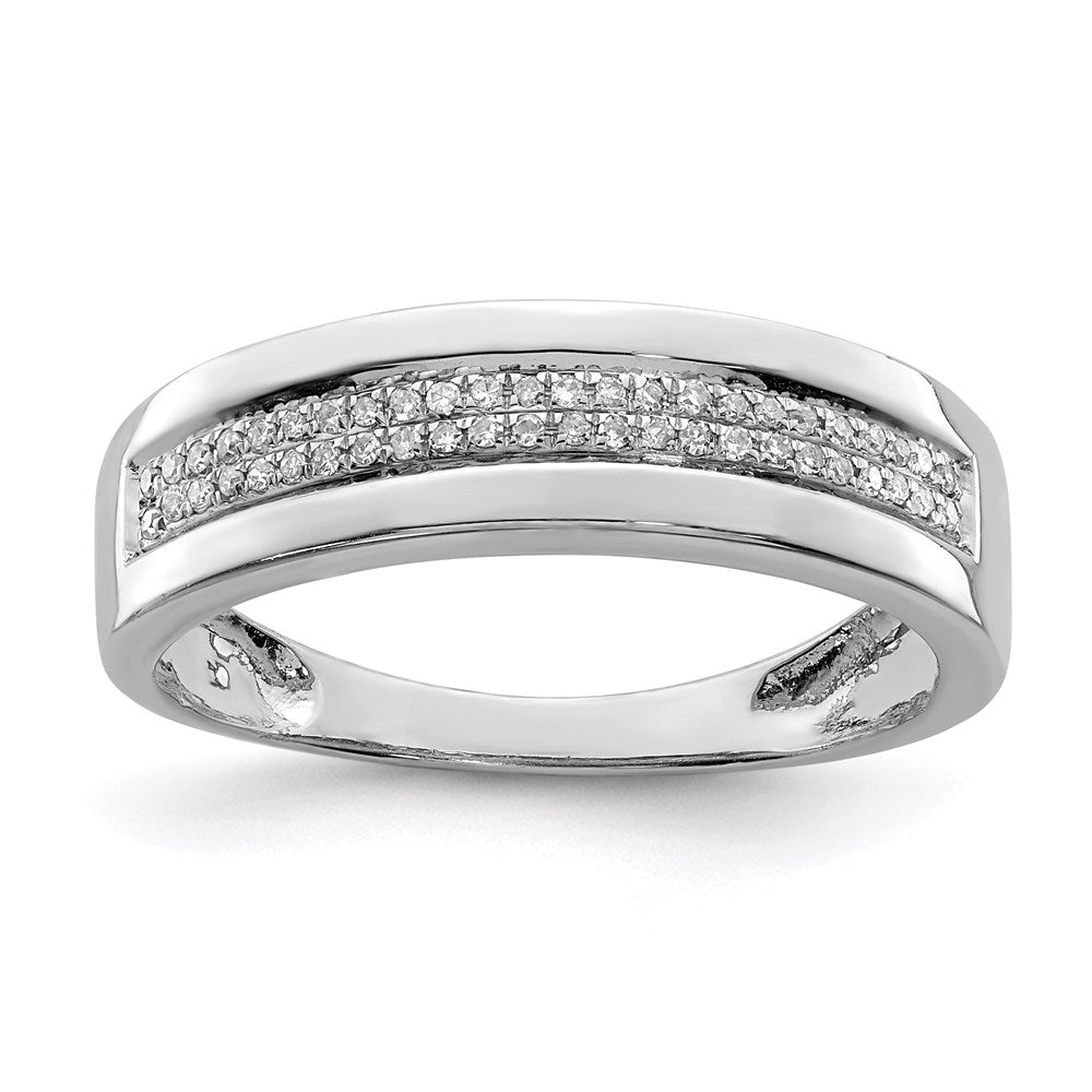 Sterlingsilber Rhodiniert Diamant Damen Ring