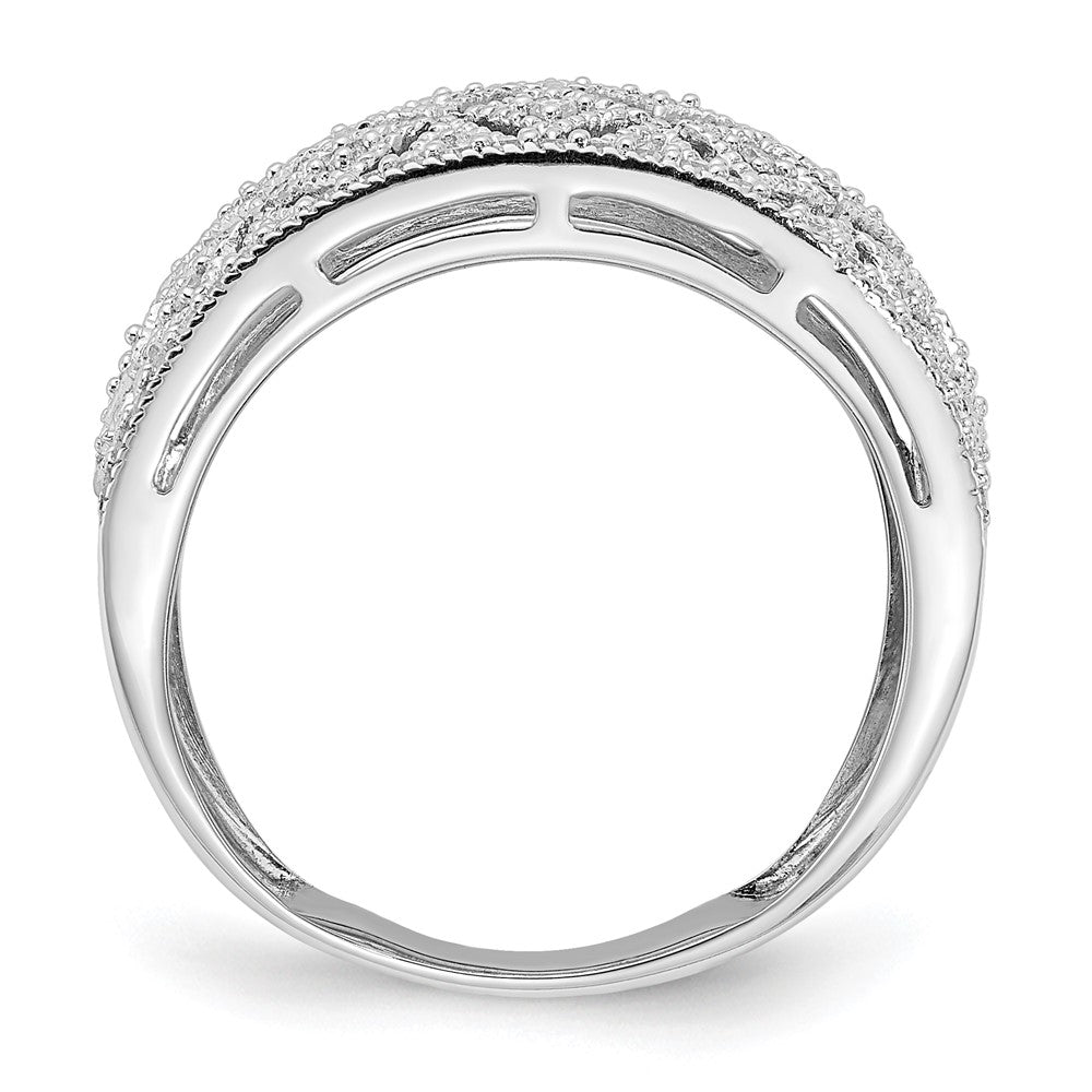 Sterlingsilber Rhodiniert Fantasie Diamant Ring