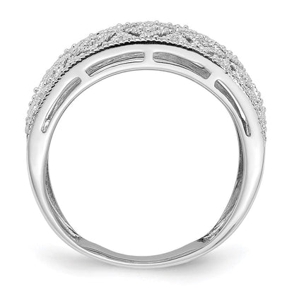 Sterlingsilber Rhodiniert Fantasie Diamant Ring