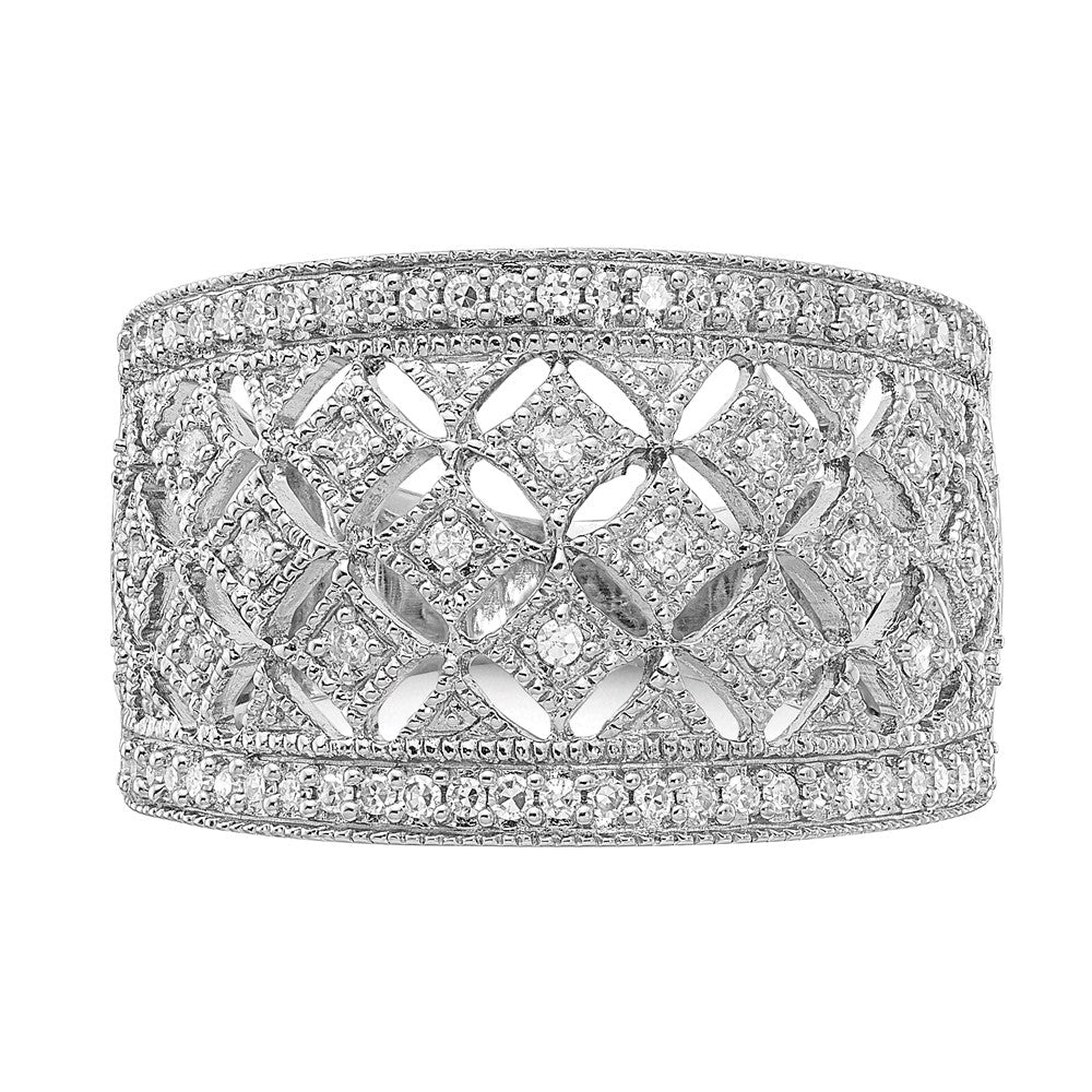 Sterlingsilber Rhodiniert Fantasie Diamant Ring