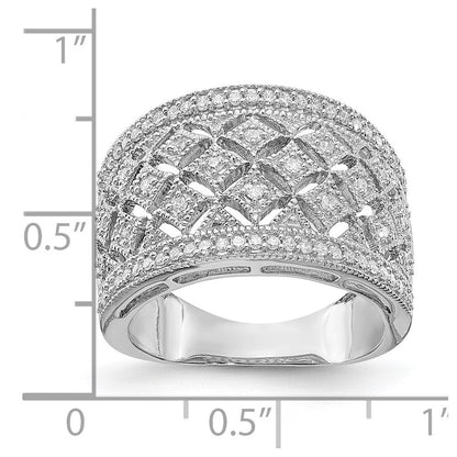 Sterlingsilber Rhodiniert Fantasie Diamant Ring