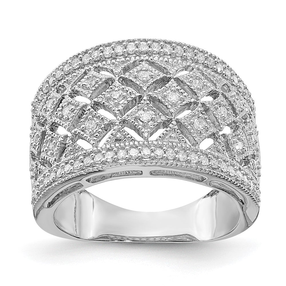 Sterlingsilber Rhodiniert Fantasie Diamant Ring
