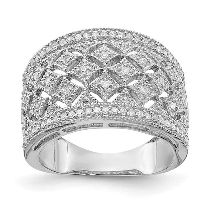 Sterlingsilber Rhodiniert Fantasie Diamant Ring