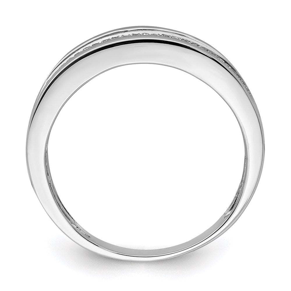 Sterlingsilber Rhodiniert Diamant Herren Ring