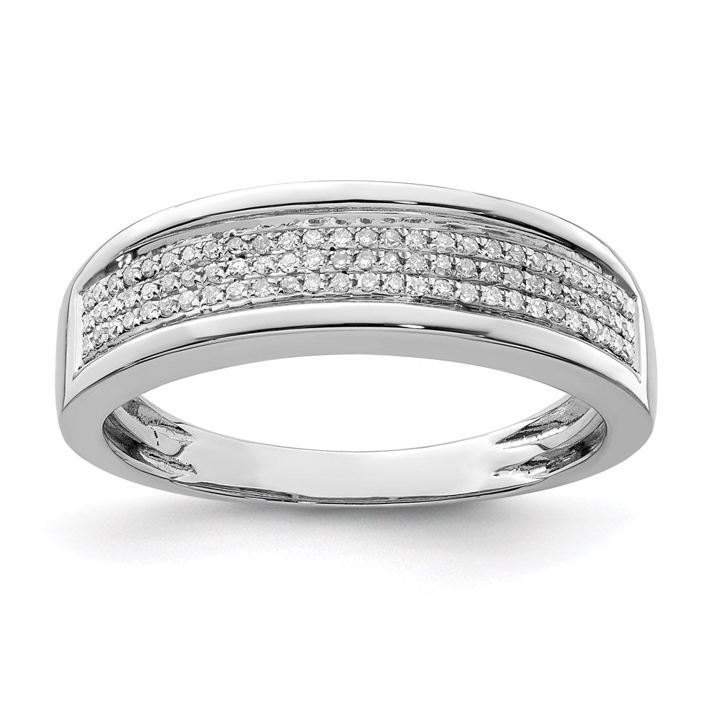 Sterlingsilber Rhodiniert Diamant Herren Ring