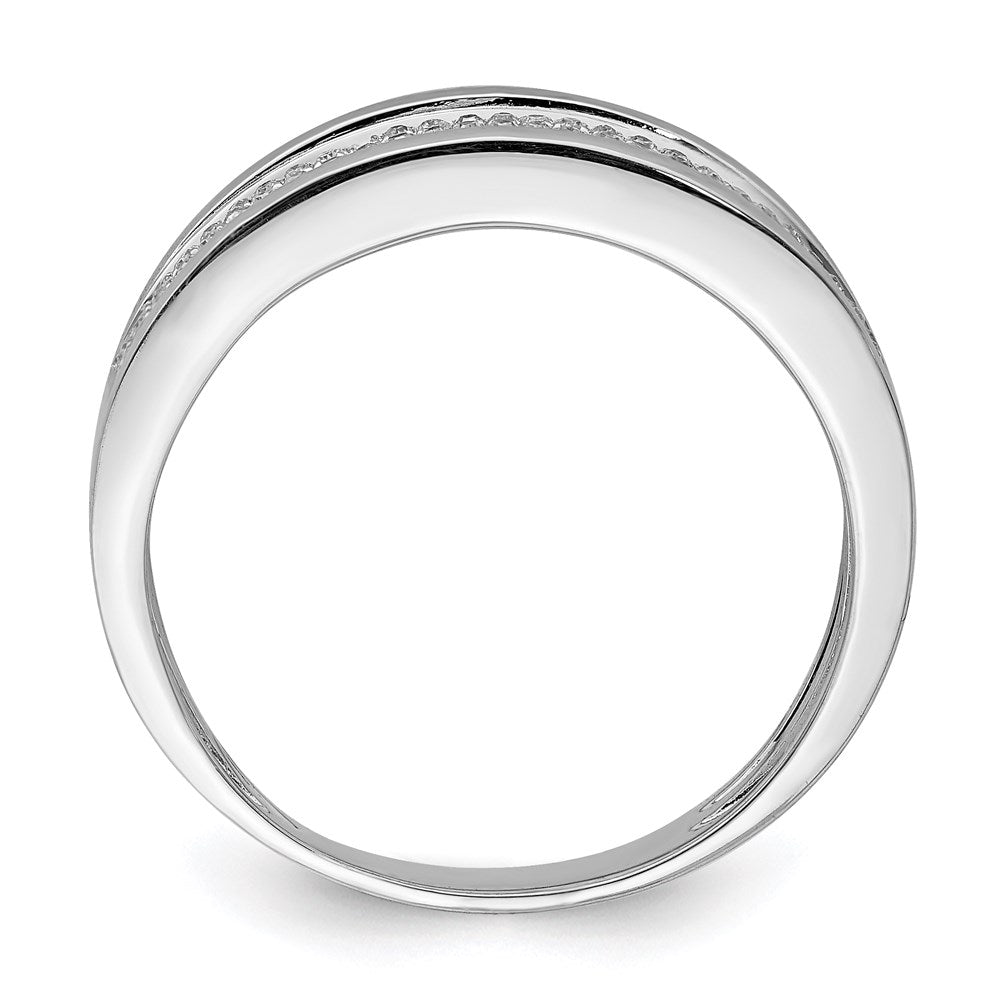 Sterlingsilber Rhodiniert Diamant Herren Ring