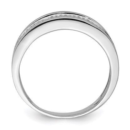 Sterlingsilber Rhodiniert Diamant Herren Ring