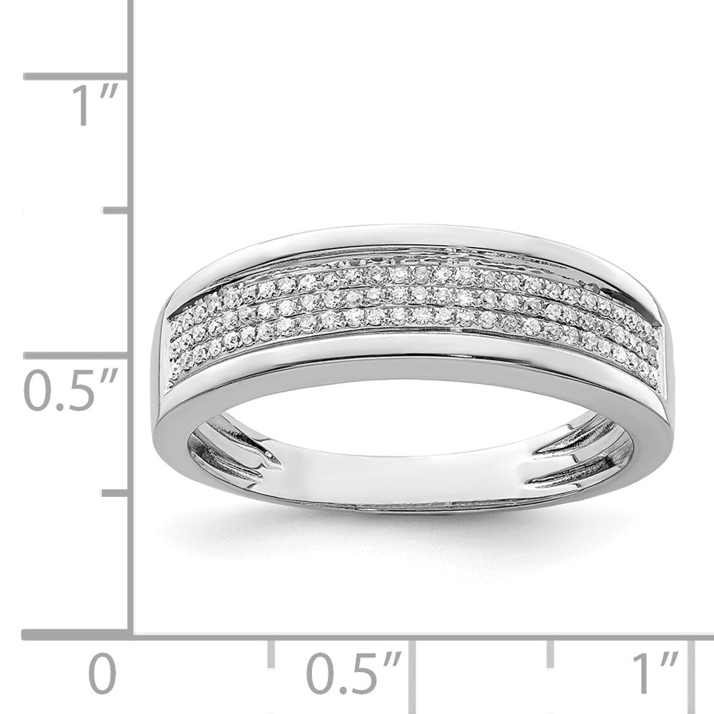 Sterlingsilber Rhodiniert Diamant Herren Ring