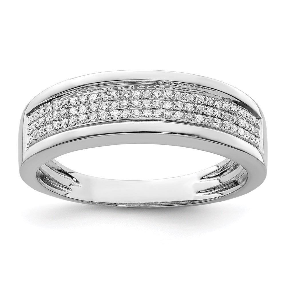 Sterlingsilber Rhodiniert Diamant Herren Ring