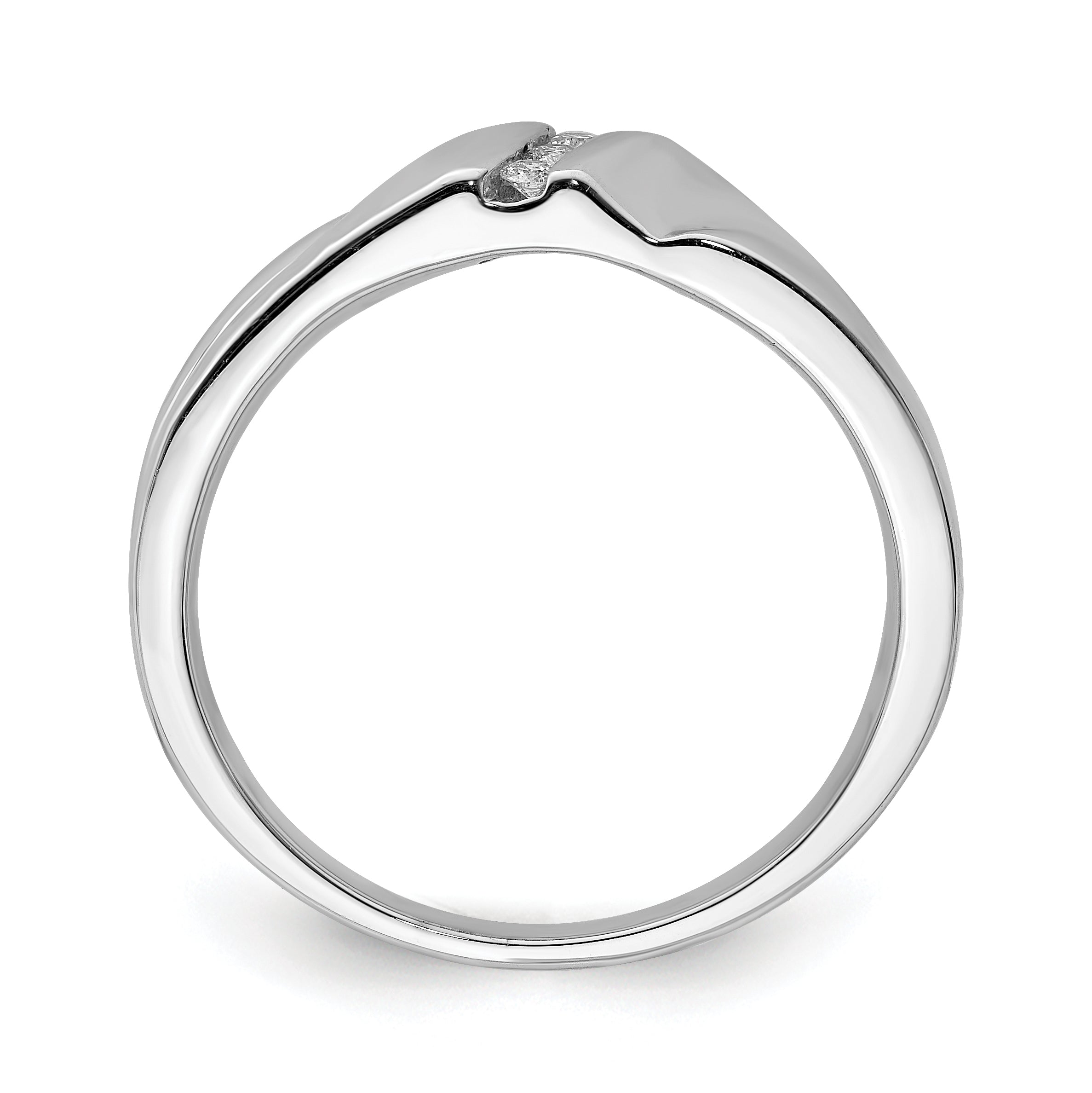 Sterlingsilber Rhodiniert Diamant Herren Ring