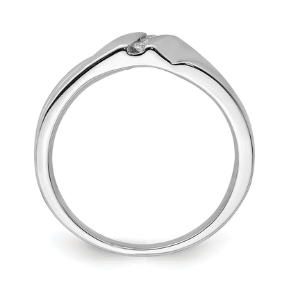Sterlingsilber Rhodiniert Diamant Herren Ring