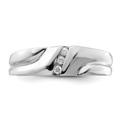 Sterlingsilber Rhodiniert Diamant Herren Ring