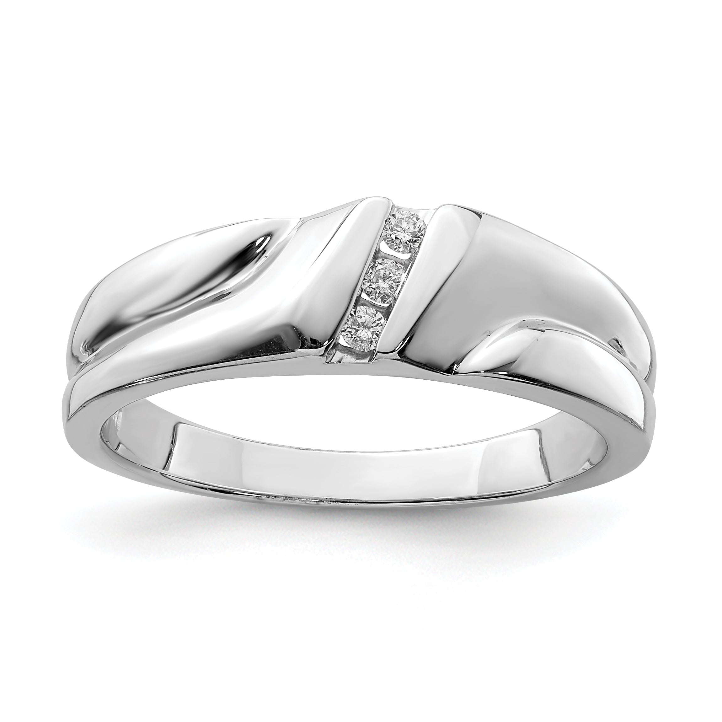 Sterlingsilber Rhodiniert Diamant Herren Ring
