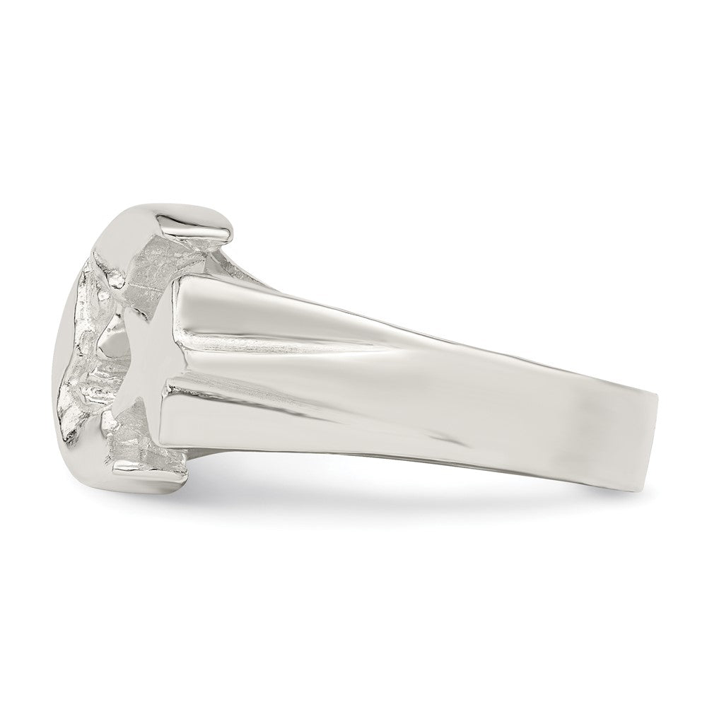 Sterlingsilber Mond & Stern Ring