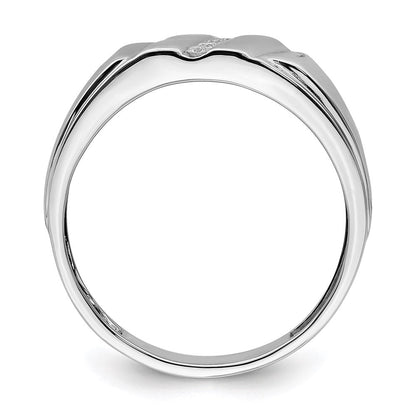 Sterlingsilber Rhodiniert Diamant Herren Ring
