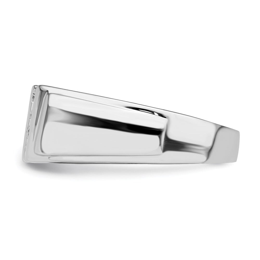 Sterlingsilber Rhodiniert Diamant Herren Ring