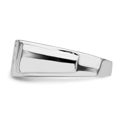 Sterlingsilber Rhodiniert Diamant Herren Ring