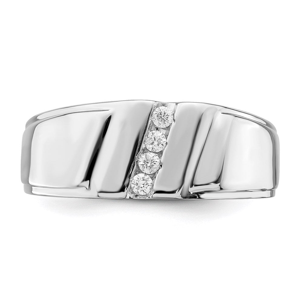 Sterlingsilber Rhodiniert Diamant Herren Ring