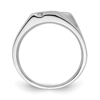 Sterlingsilber Rhodiniert Diamant Herren Ring