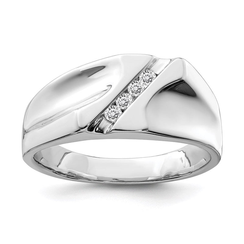 Sterlingsilber Rhodiniert Diamant Herren Ring