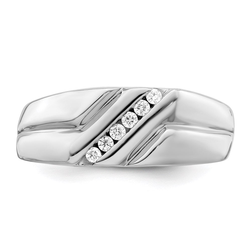 Sterlingsilber Rhodiniert Diamant Herren Ring