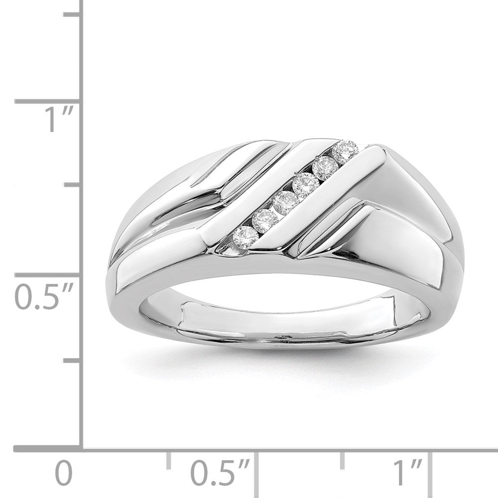 Sterlingsilber Rhodiniert Diamant Herren Ring