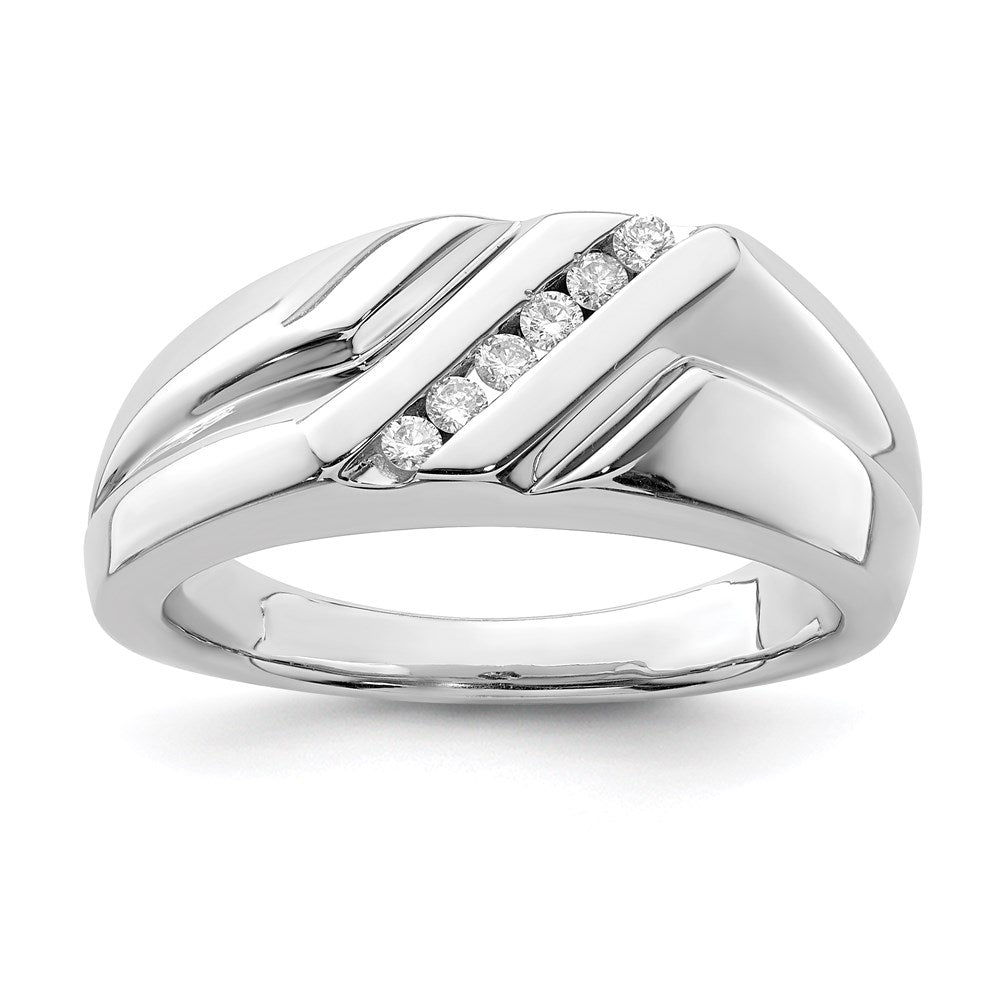 Sterlingsilber Rhodiniert Diamant Herren Ring