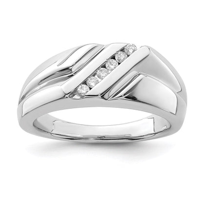 Sterlingsilber Rhodiniert Diamant Herren Ring