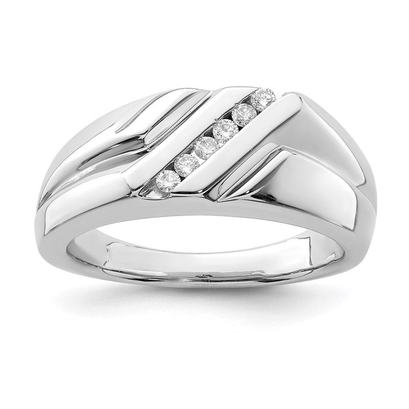 Sterlingsilber Rhodiniert Diamant Herren Ring