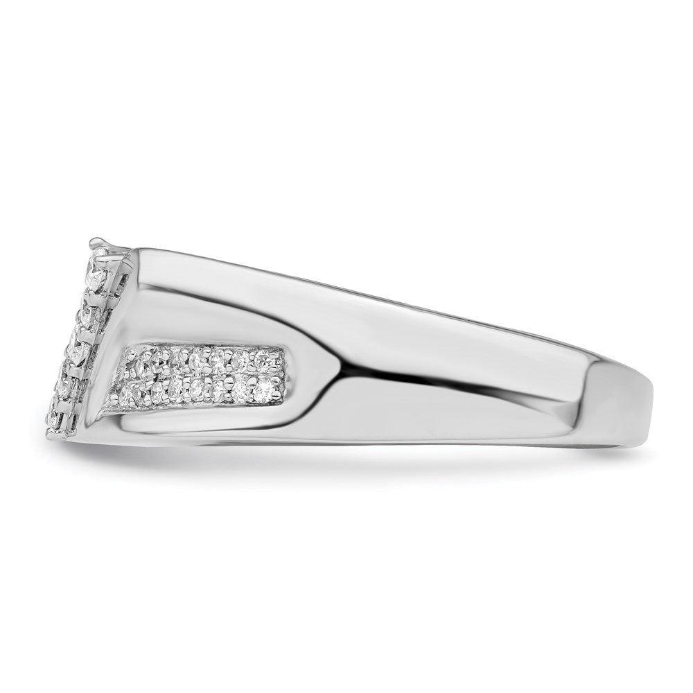 Sterlingsilber Rhodiniert Diamant Herren Ring