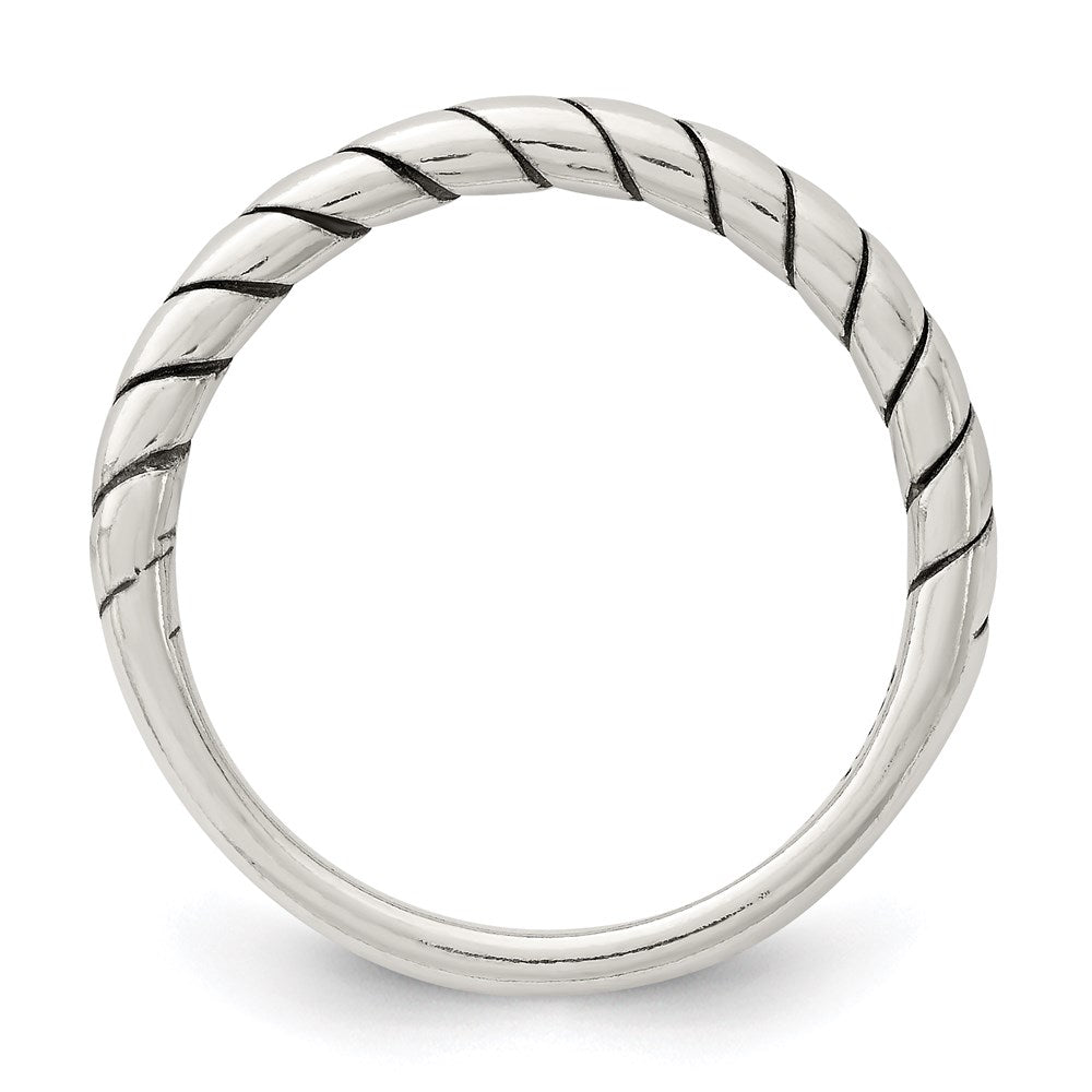 Sterlingsilber Stapelbar Gedreht Ring