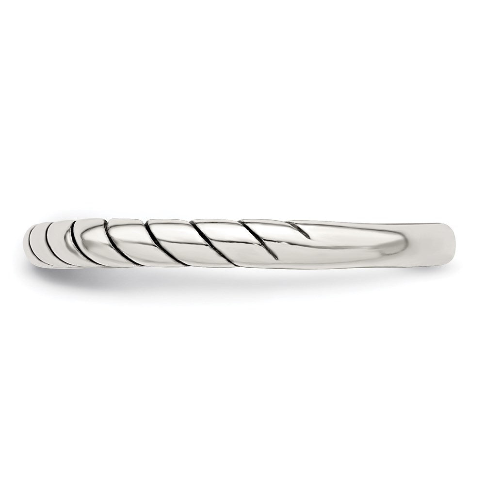 Sterlingsilber Stapelbar Gedreht Ring