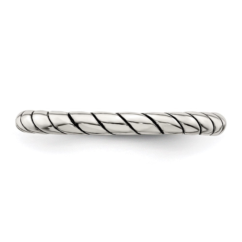Sterlingsilber Stapelbar Gedreht Ring