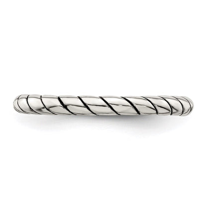 Sterlingsilber Stapelbar Gedreht Ring