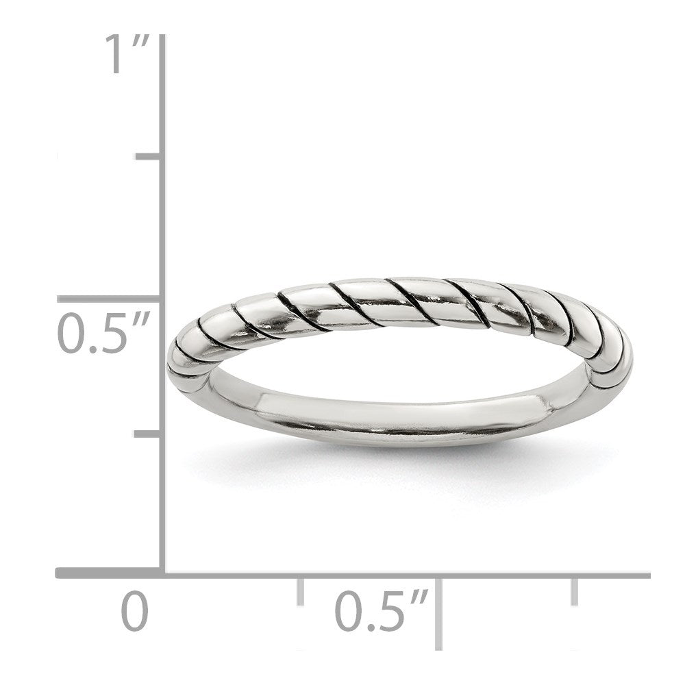 Sterlingsilber Stapelbar Gedreht Ring