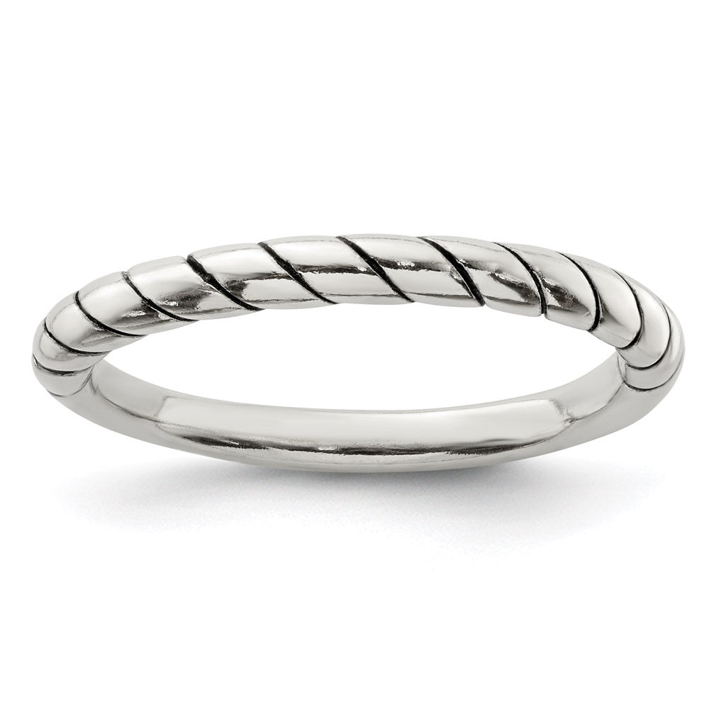 Sterlingsilber Stapelbar Gedreht Ring