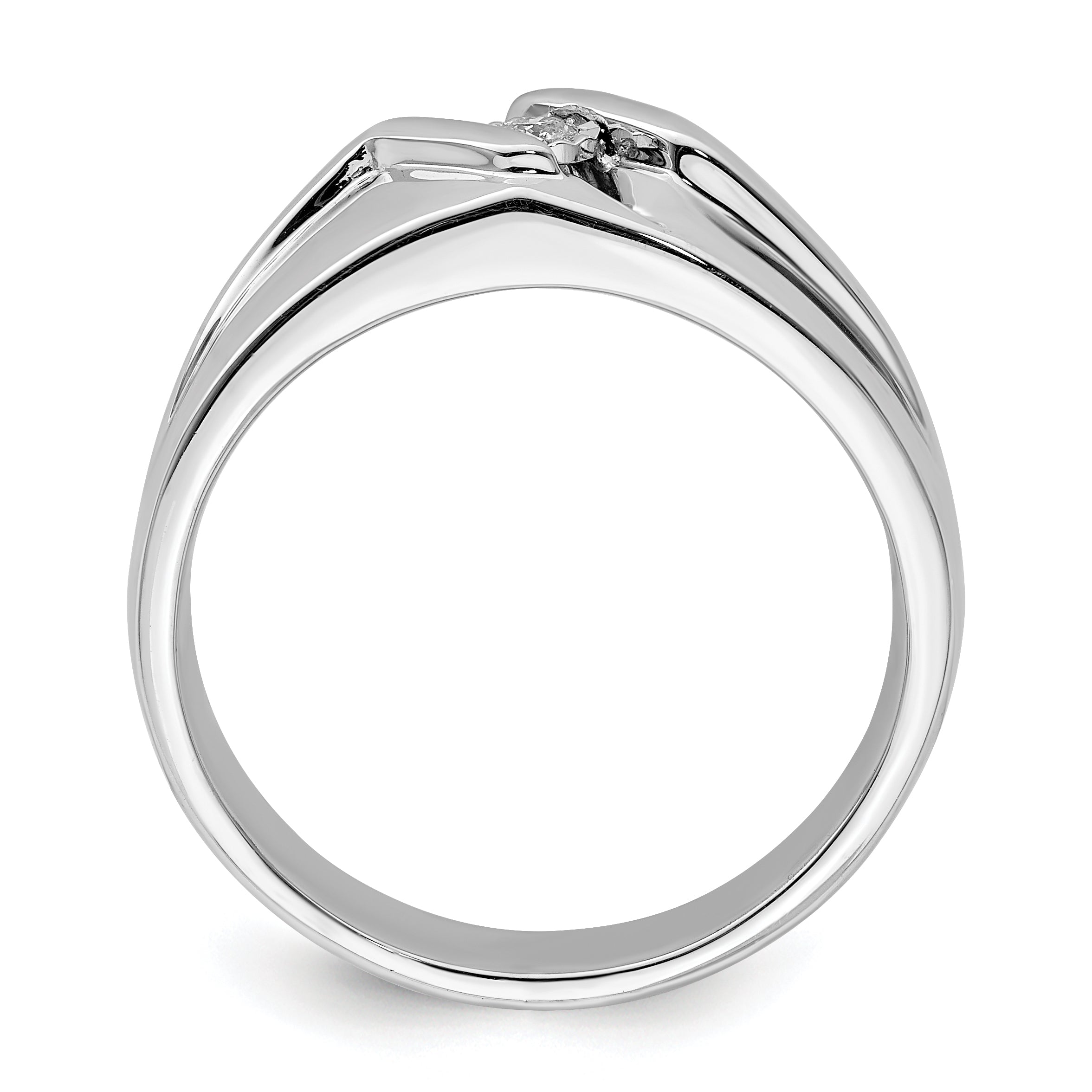Sterlingsilber Rhodiniert Diamant Herren Ring