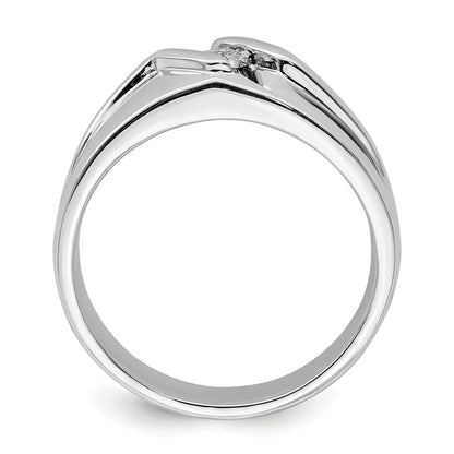 Sterlingsilber Rhodiniert Diamant Herren Ring