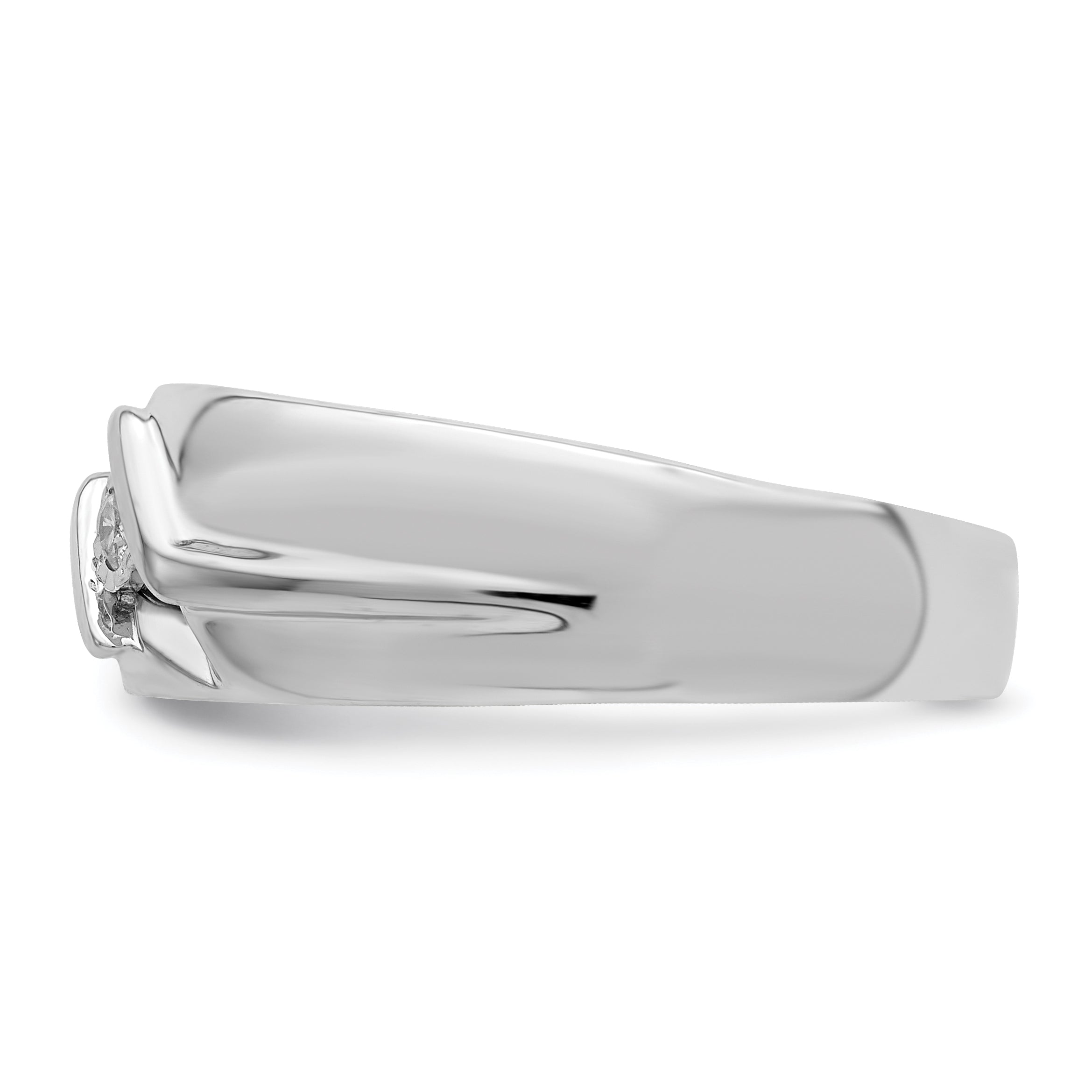 Sterlingsilber Rhodiniert Diamant Herren Ring