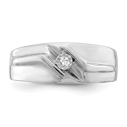 Sterlingsilber Rhodiniert Diamant Herren Ring