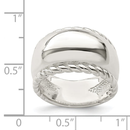 Sterlingsilber Gedreht Kuppel Ring