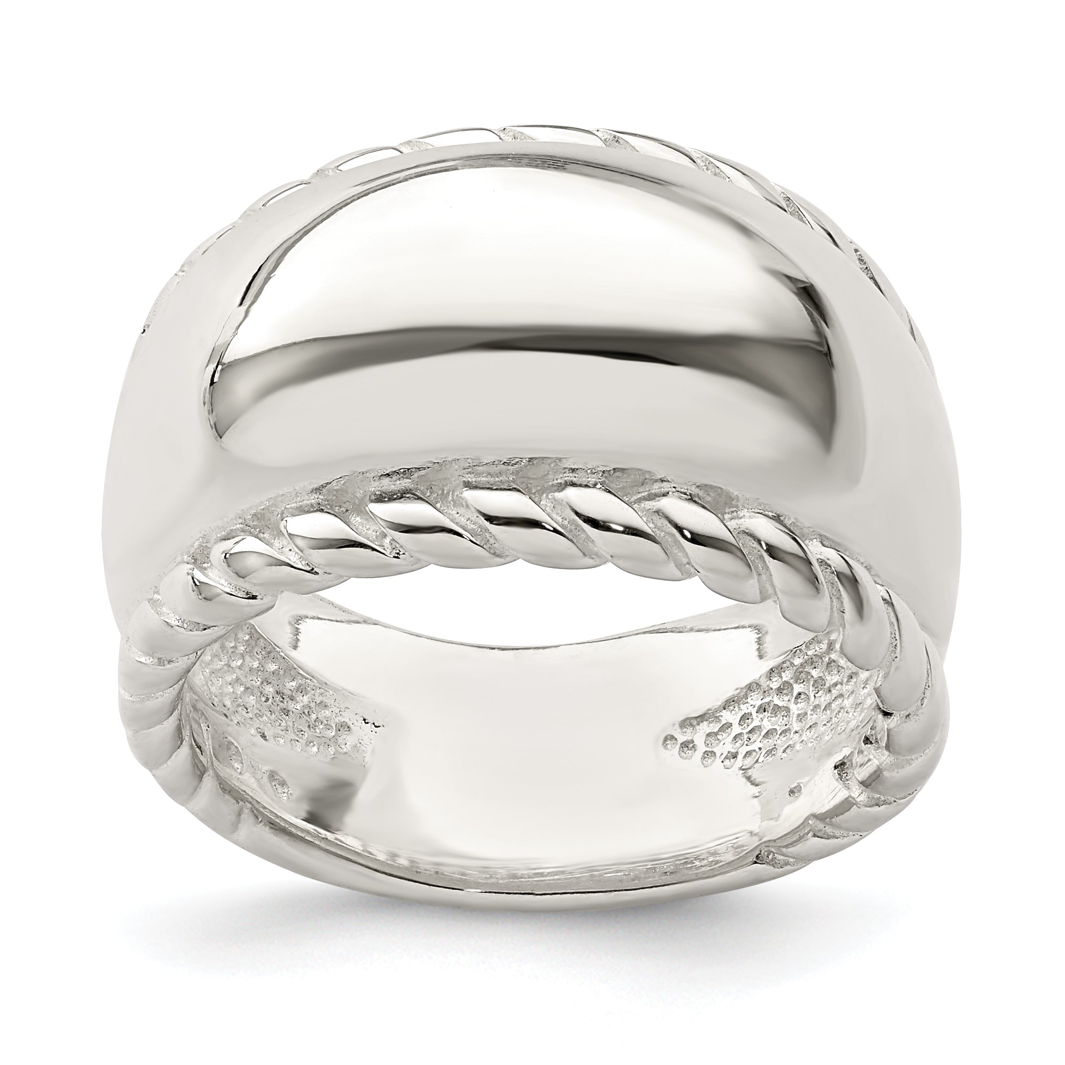 Sterlingsilber Gedreht Kuppel Ring