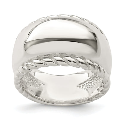 Sterlingsilber Gedreht Kuppel Ring